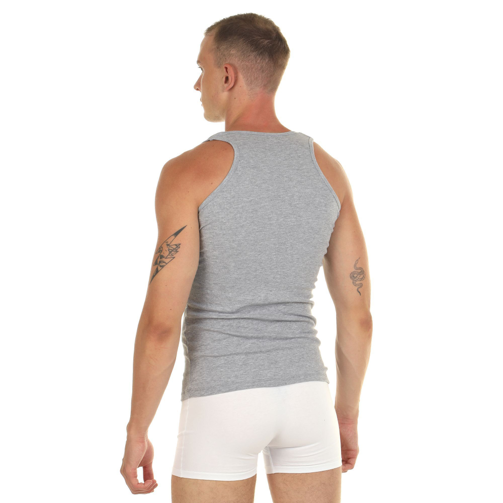 Мужская хлопковая майка-борцовка (Размер: L) (Цвет: черный)