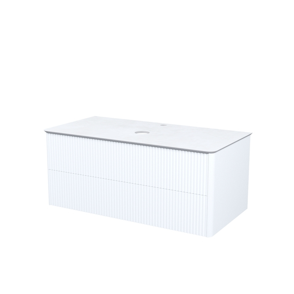 Тумба подвесная IDDIS Aiger, со столешницей, 100 см, белый, AIG10W0i95K