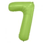 Agura Шар 40" / 102 см "Цифра 7" сатин Фисташка Slim (БГ-60)