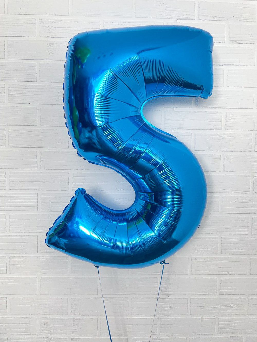 FM Шар 40" / 102 см "Цифра 5" Синий (БГ-60)  Изображение5