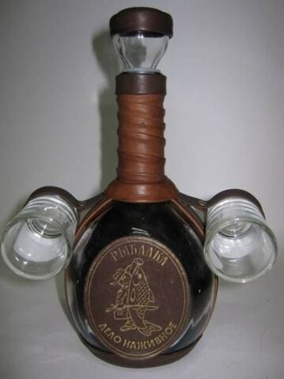 Графин с рюмками "Рыбалка" 0,4л.