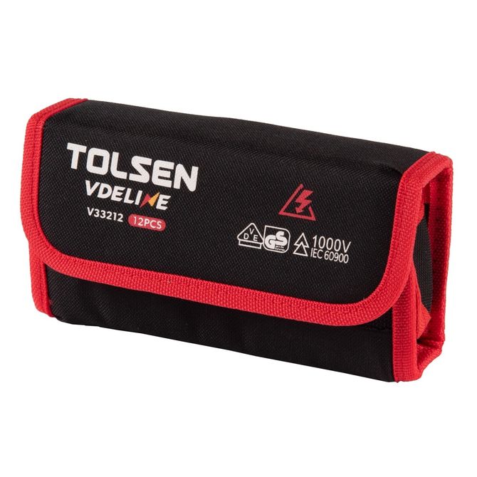 TOLSEN (TTV33212) Набор отвертка со сменными вставками диэлектрическими, 12 предметов