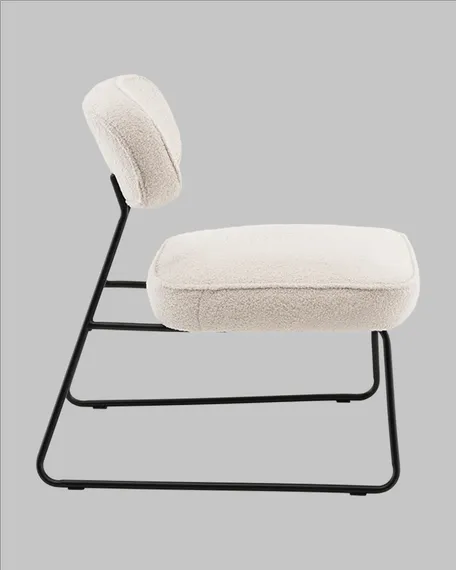 Лаунж-кресло Take, бежевое букле