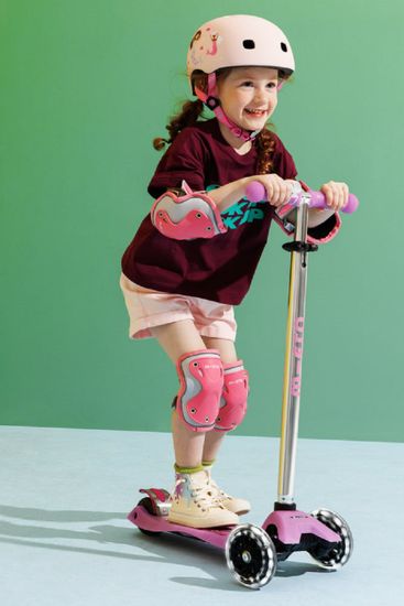 Самокат Maxi Micro Deluxe Glow LED Purple