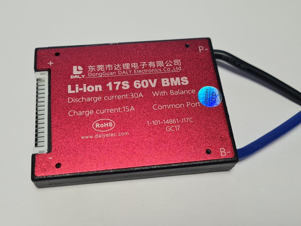Плата контроля BMS Li-ion 17S 60V 30A