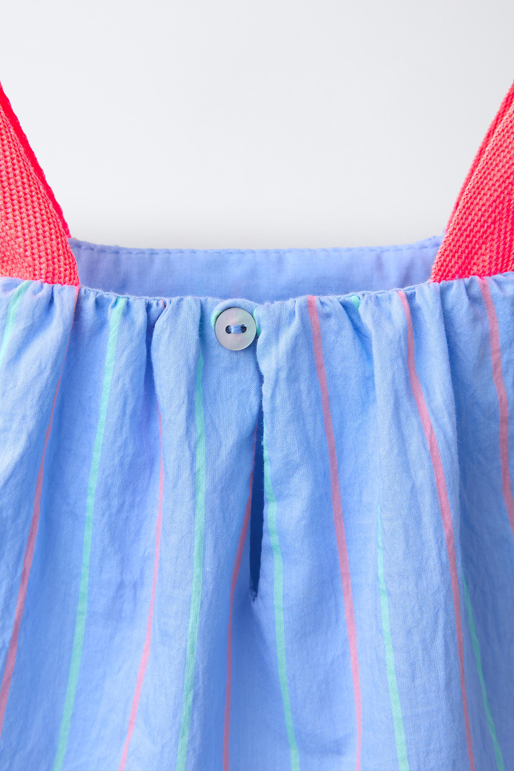 ZARA ДЛИННЫЙ КОМБИНЕЗОН В ПОЛОСКУ, СИНИЙ