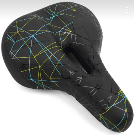 Седло комфортное с фонариком,  270*200мм, дизайн Lines,  Vinca Sport VS 71 lines
