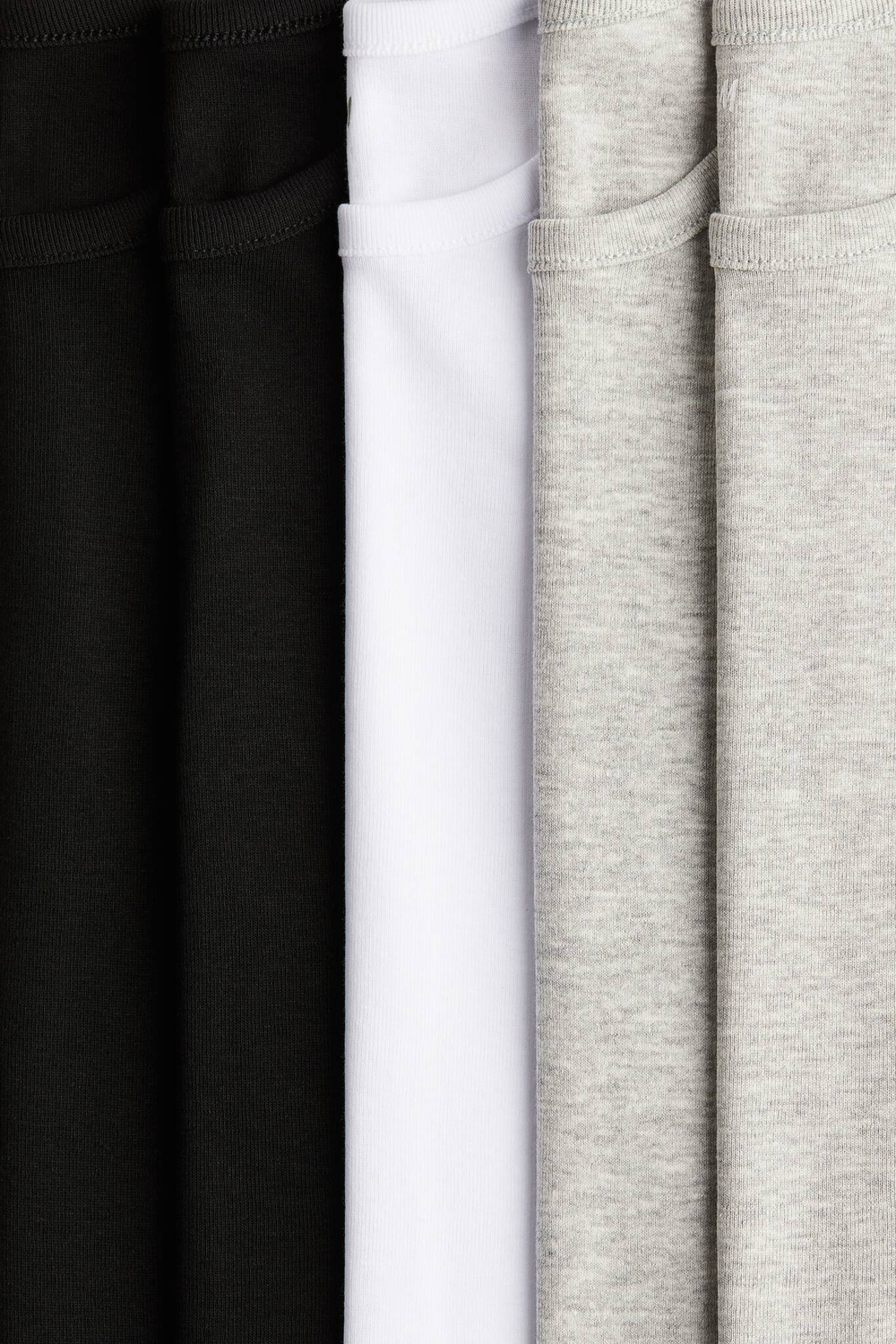 H&M Набор из 5 хлопковых топов без рукавов, светло-серый