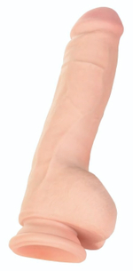 Телесный реалистичный вибратор-ротатор Ulric - 24 см. (Цвет: телесный)