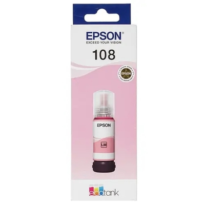 EPSON C13T09C64A  Картридж 108 EcoTank Ink для Epson L8050/L18050, Light Magenta 70