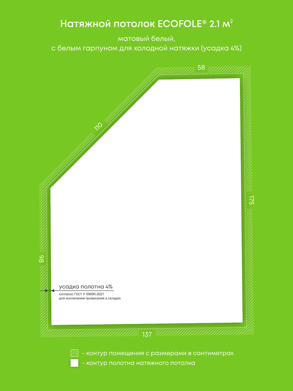 Натяжные потолки 2.1 м2, 2.1 м2, 2.1 м2, 2.1 м2