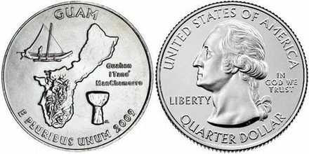 США 25 центов 2009 Квотеры «50 штатов» - Гуам