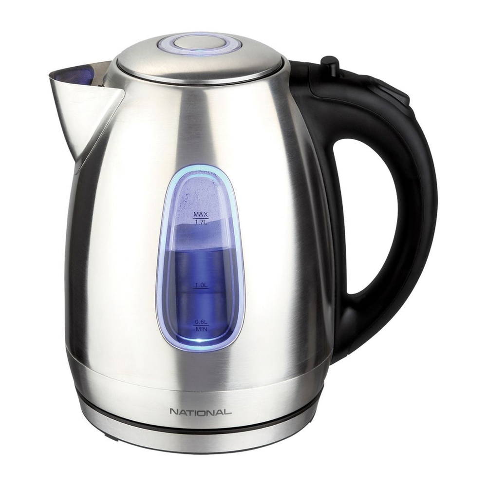 Чайник электрический National, NK-KE17551, 1.7 л, 2200 Вт, ск нагр элем, металл