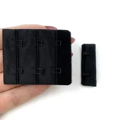 Застежка с крючками черная 2 ряда, 44*55 мм, Arta-F