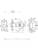 Комплект для двери Фабрика замков FZ SET 02L 100 SN/CP СТ-00001352