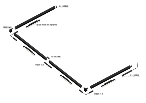 Шинопровод магнитный накладной Crystal Lux CLT 0.113 01 L3000 WH