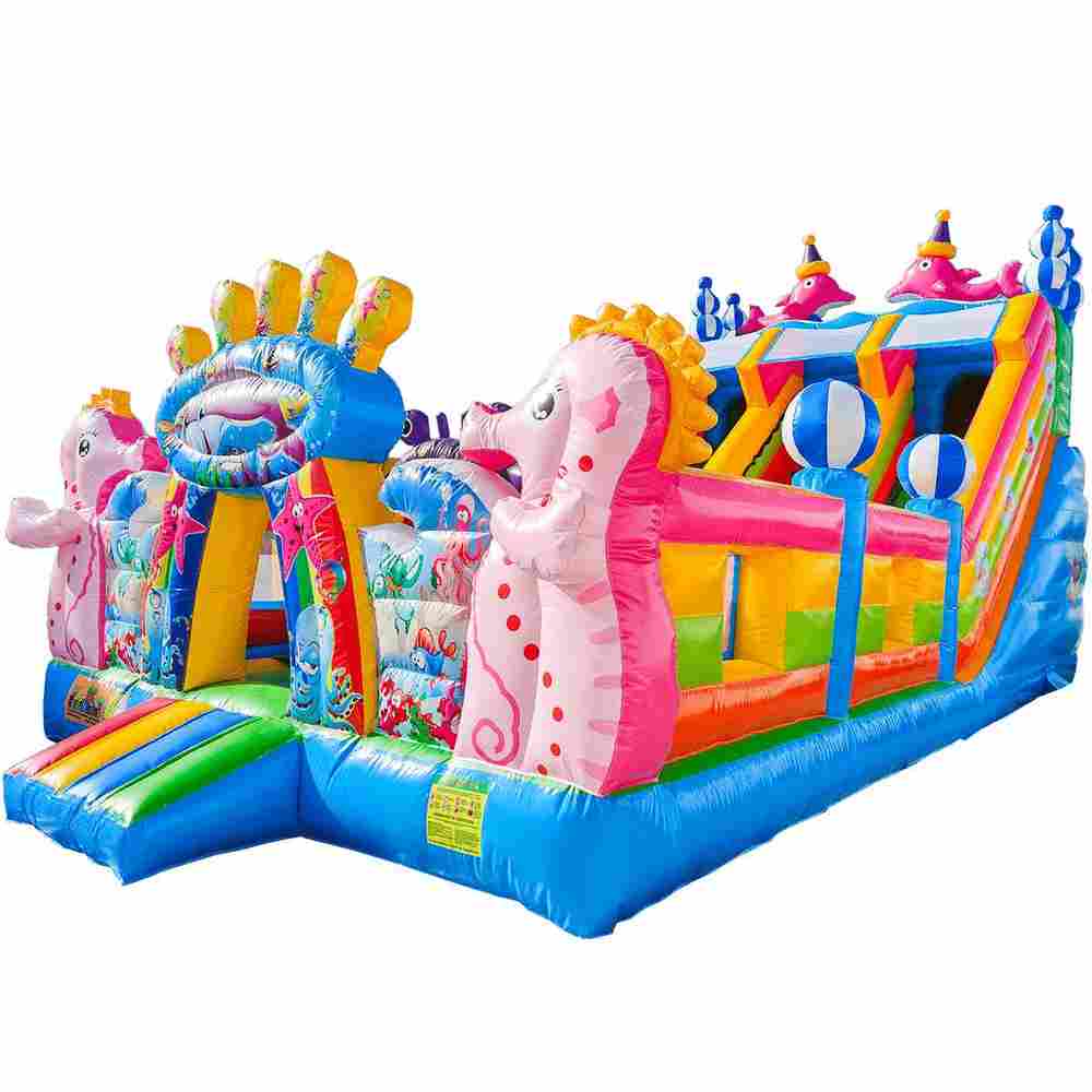 Коммерческий надувной батут «В гостях у дельфинов 2», 10*5*5 м