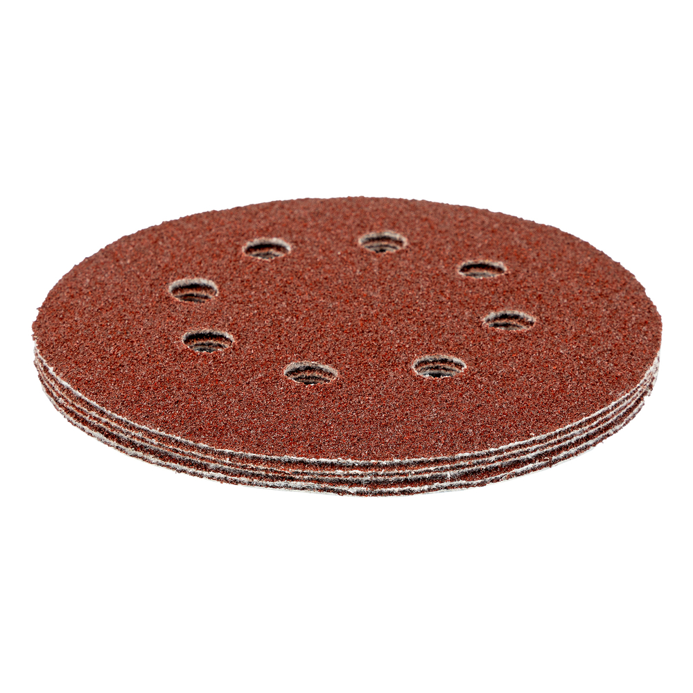 Круг абразивный на ворсовой подложке под "липучку", перфорированный, P 40, 125 мм, 1 шт Matrix