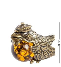 Народные промыслы AM- 241 Фигурка «Воробей» (латунь, янтарь)