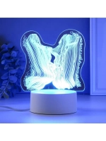 Светильник 3D ночник RISALUX «Поцелуй», LED RGB, от сети