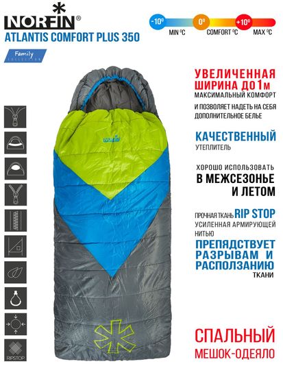 Спальник NORFIN Atlantis Comfort Plus 350