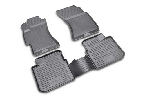 Коврики в салон для SUBARU Outback 2003-2009, 4 шт. (полиуретан, серые) NLC.46.03.211