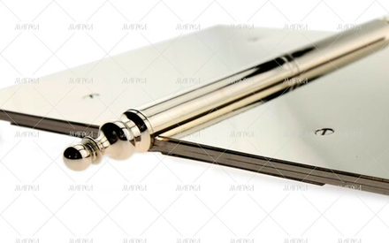 Петля большая латунная разъёмная 200х120 мм усиленная сталью