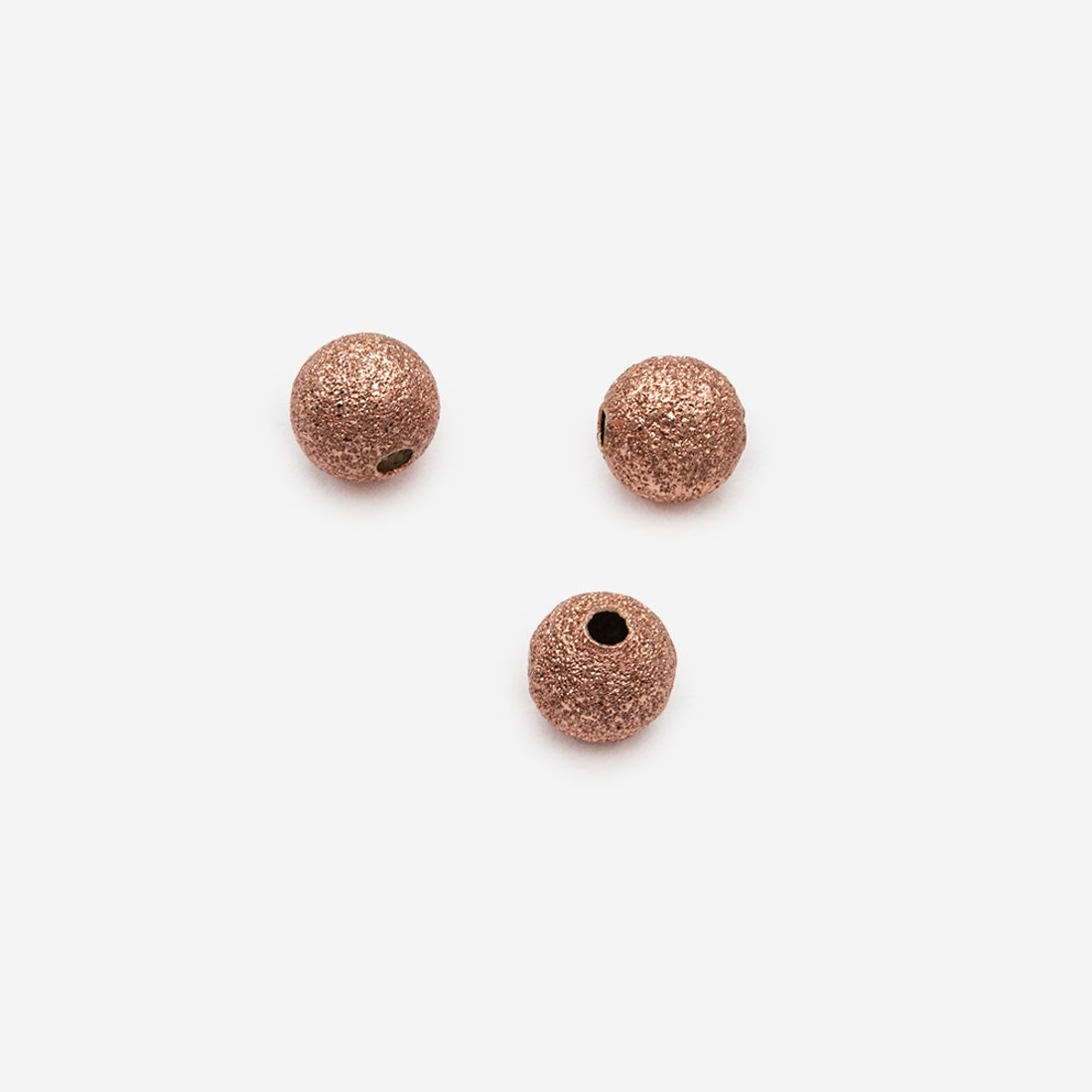 Бусина-разделитель "Алмазная пыль", 6мм, розовое золото