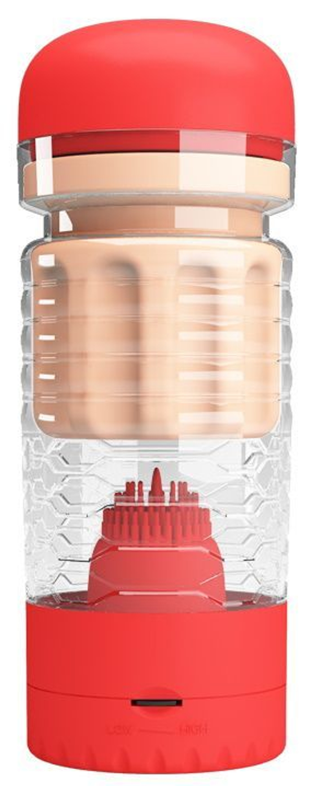 Вибромастурбатор-вагина Baile Emily, 11,5 см, красная колба