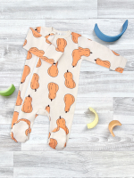 Утеплённый комбинезон с закрытой ножкой Mjölk Sleep and Play Тыквы