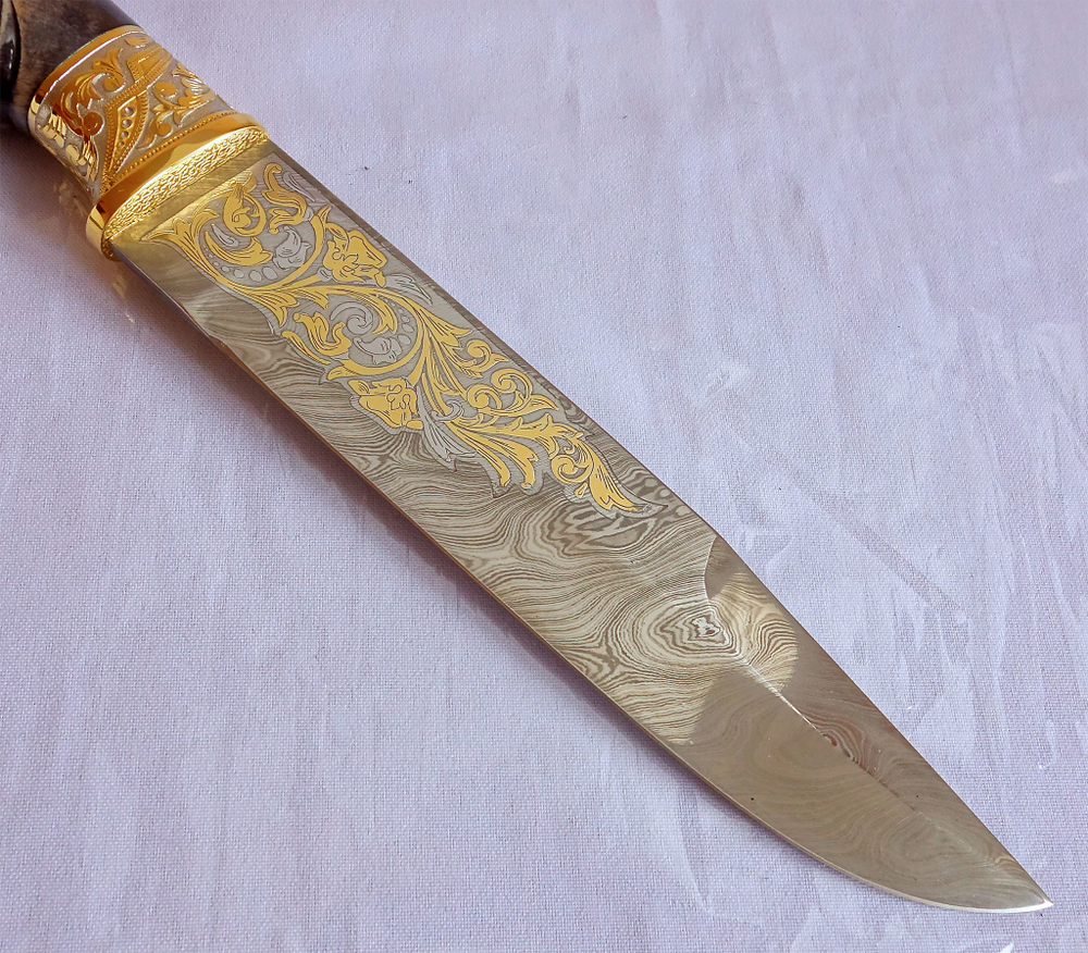 Нож дамасский "Медведь-2" /в коробке/