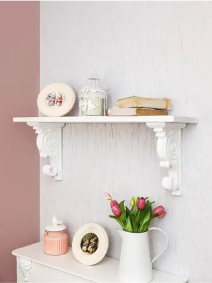 Полка настенная навесная 80*20 см