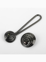 Декоративная застёжка, d = 2,5/3 см, цвет чёрный, 1364579