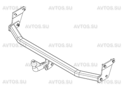 Фаркоп для Kia Rio хетчбек 2011-2017 Тип шара: A. Нагрузки: 1500/75 кг, KI 29