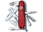 Нож Victorinox Climber красный прозрачный, 1.3703.T