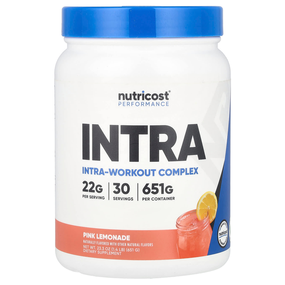 Nutricost, Performance, комплекс для приема во время тренировки, со вкусом розового лимонада, 651 г (1,4 фунта)