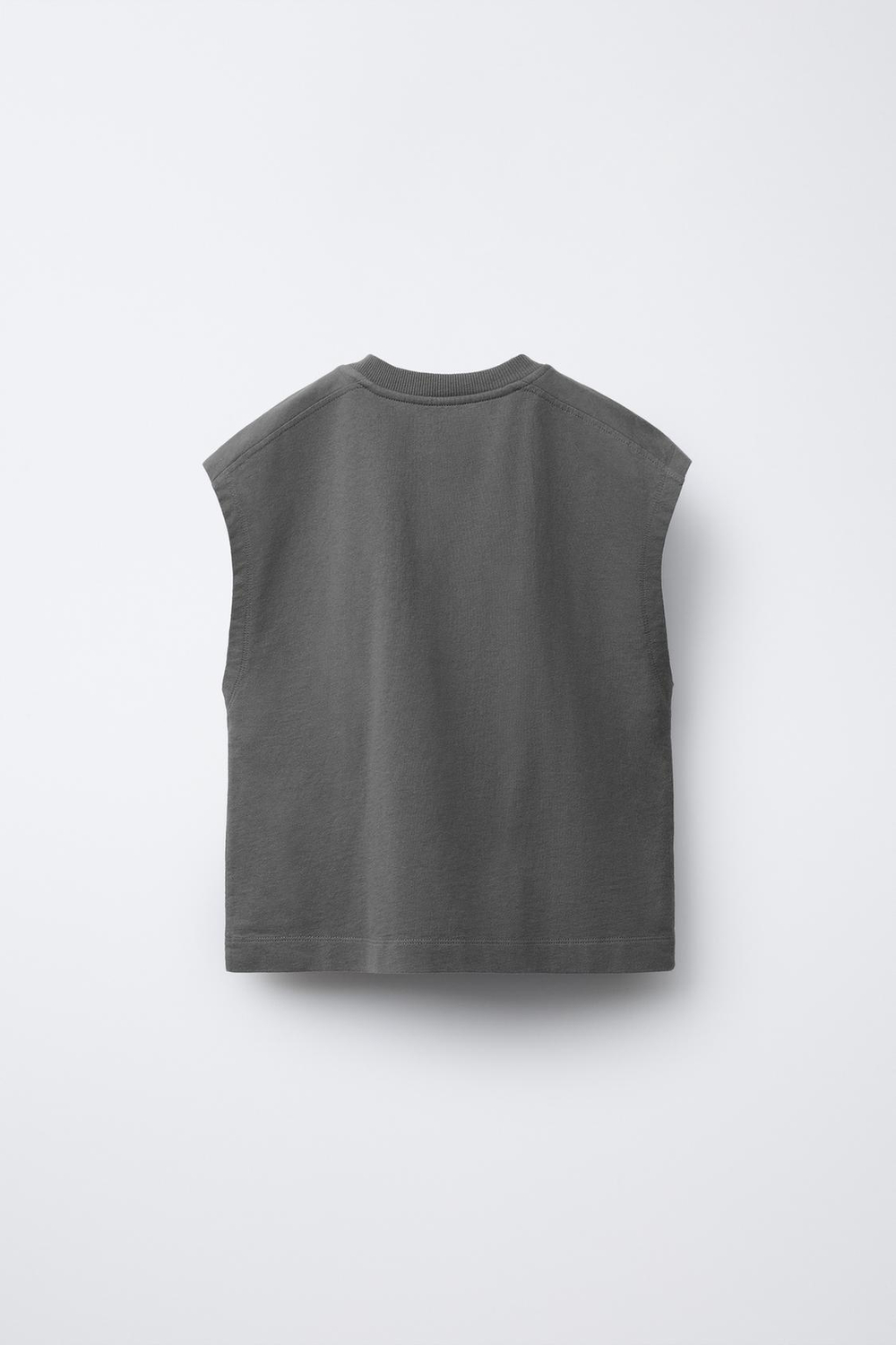 ZARA ФУТБОЛКА С ПРИНТОМ ГРАФФИТИ, АНТРАЦИТОВО-СЕРЫЙ