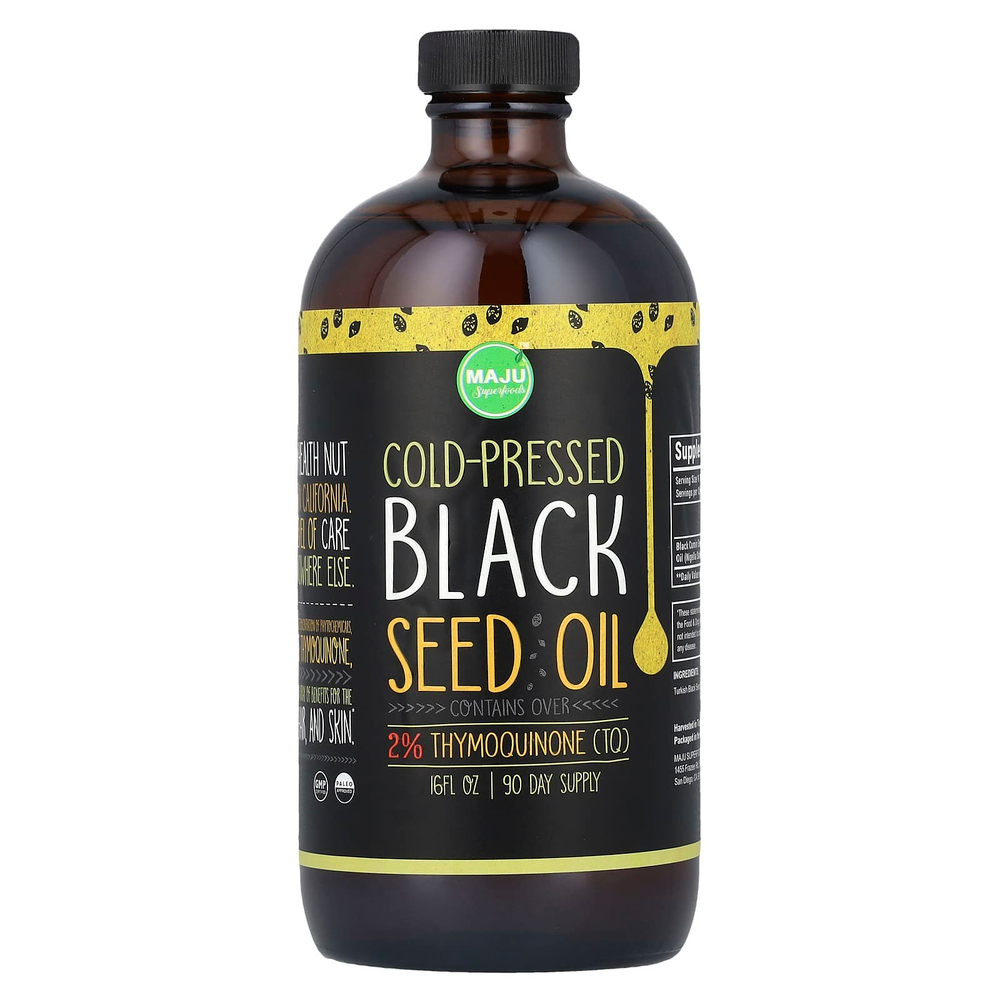 Maju Superfoods, Масло черного тмина, холодного отжима, 16 жидк. унц.