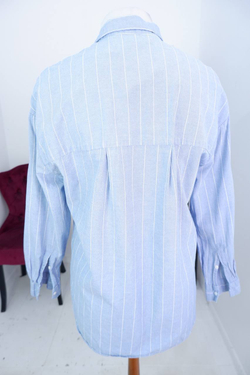 Рубашка Zara с интересной вышивкой на воротнике, маркировка S, 44 размер