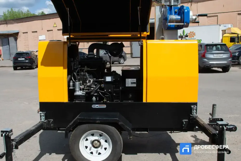 Осветительная мачта LT4500 9 метров с дизельным генератором передвижная