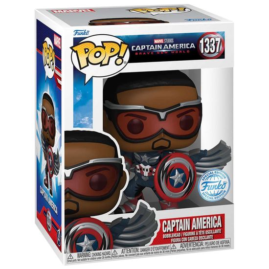 Фигурка Funko POP! Bobble Marvel Captain America BNW Captain America (Retro Comic)(Exc) (1337) 77488 / Фигурка Фанко ПОП! по мотивам фильма "Капитан Америка: Новый мир", Капитан Америка
