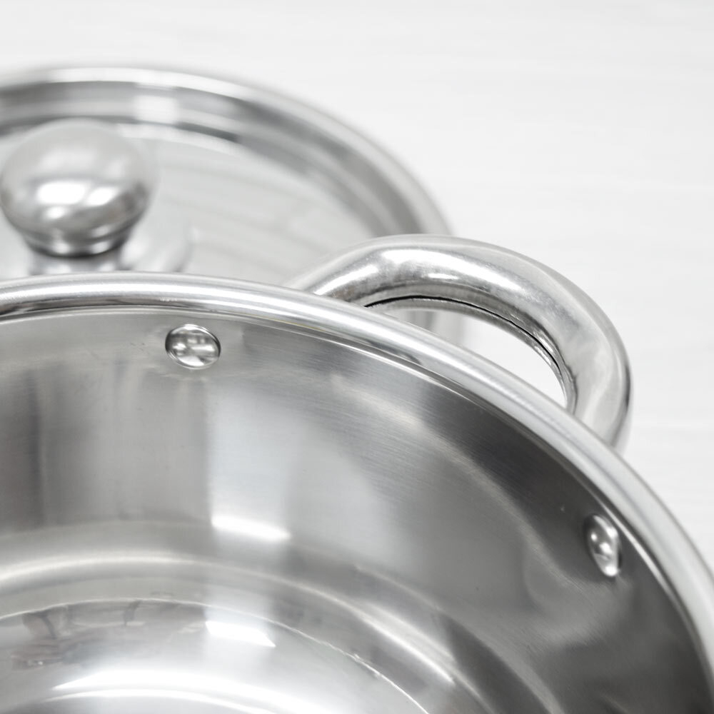 Набор кастрюль 4 предмета (20см, 22см, 24см, 26см) нерж, индукционное дно