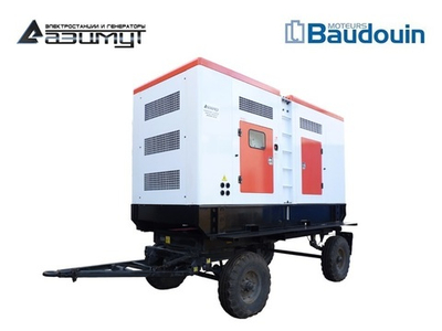 Дизельный генератор Азимут ЭД-550-Т400-1РКМ9 Baudouin на шасси в кожухе