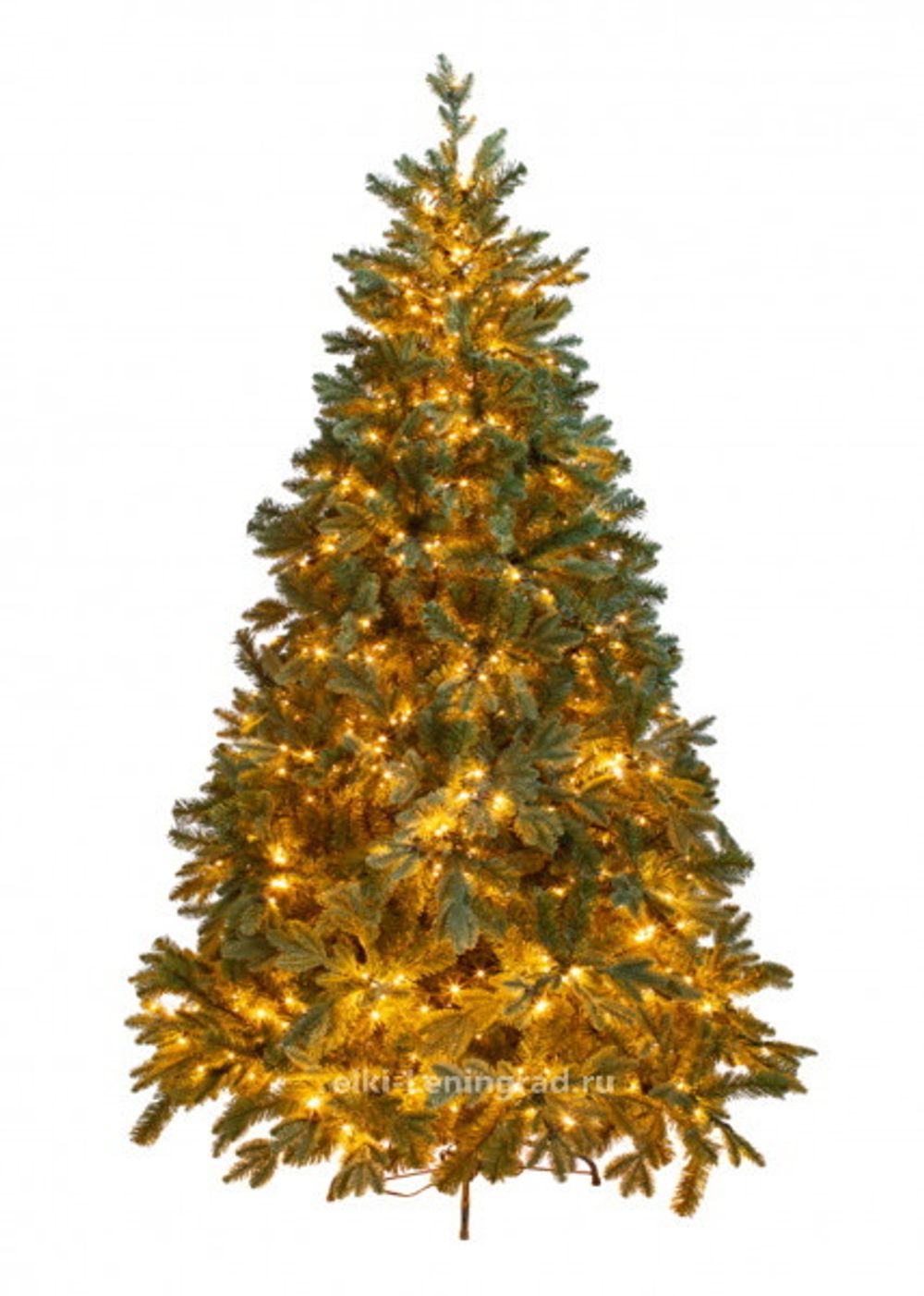 Елка с гирляндой «Барокко» (Литая+пвх) от 1.2 до 2.4 м