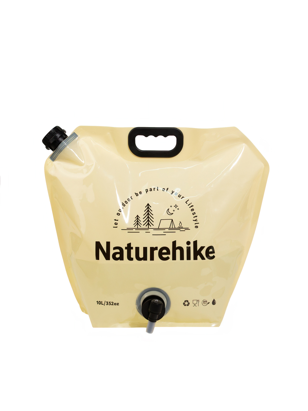 Канистра мягкая Naturehike, с клапаном для воды, 10л, бежевый (CNK2450CF027)