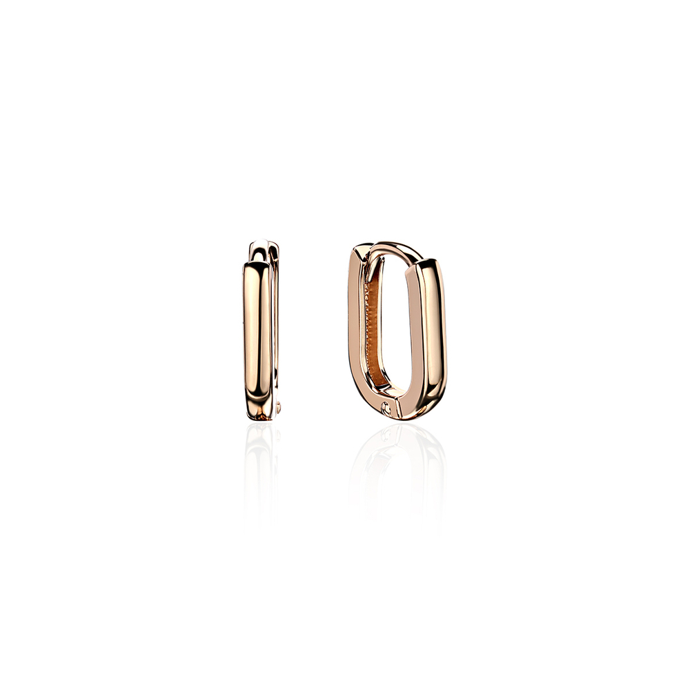 Серьги конго из красного золота 585 пробы JA-S-С0114063