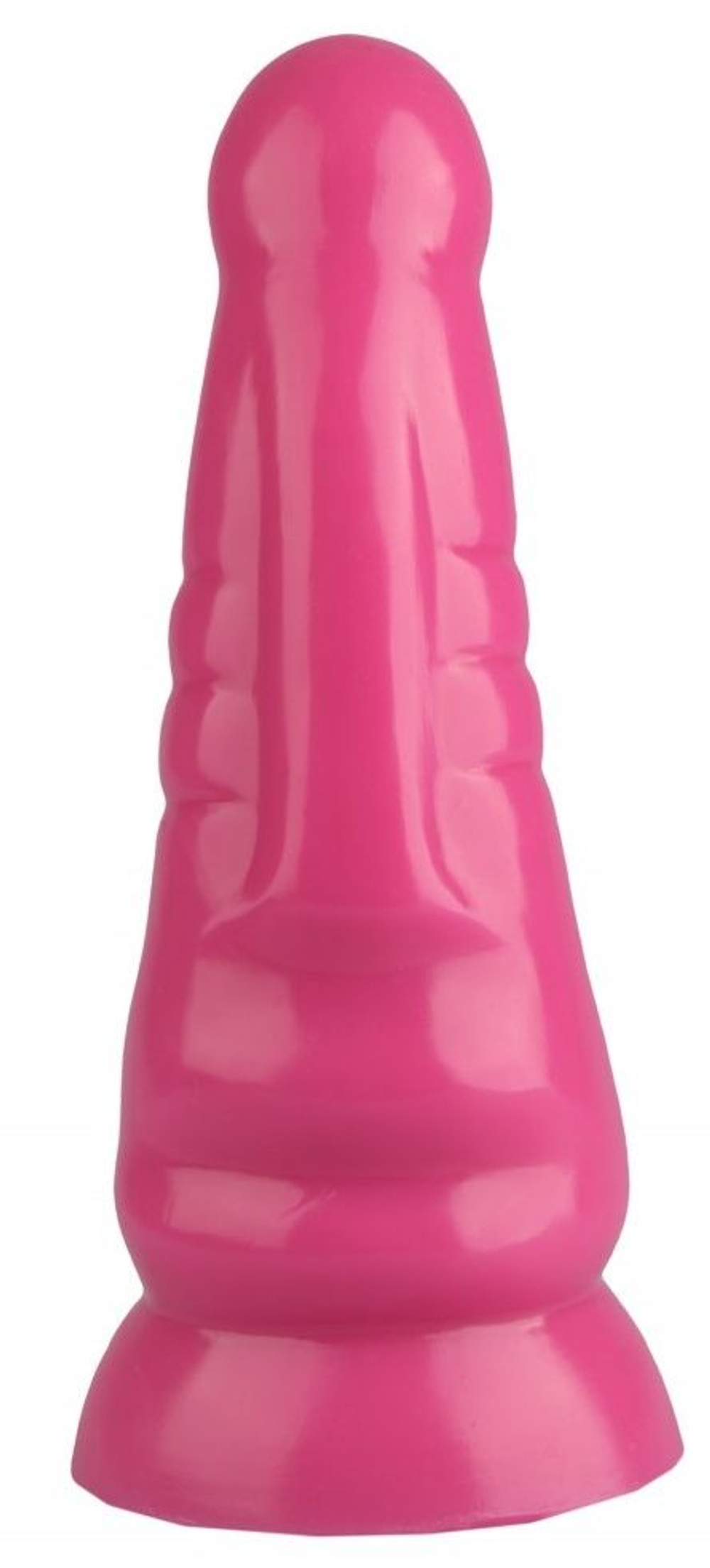 Розовая анальная втулка с круглой головкой - 20 см. (Цвет: розовый)