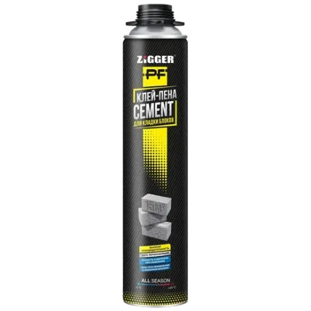ZIGGER PF  Клей-пена проф. CEMENT всесезонная 850мл (KIM TEC)