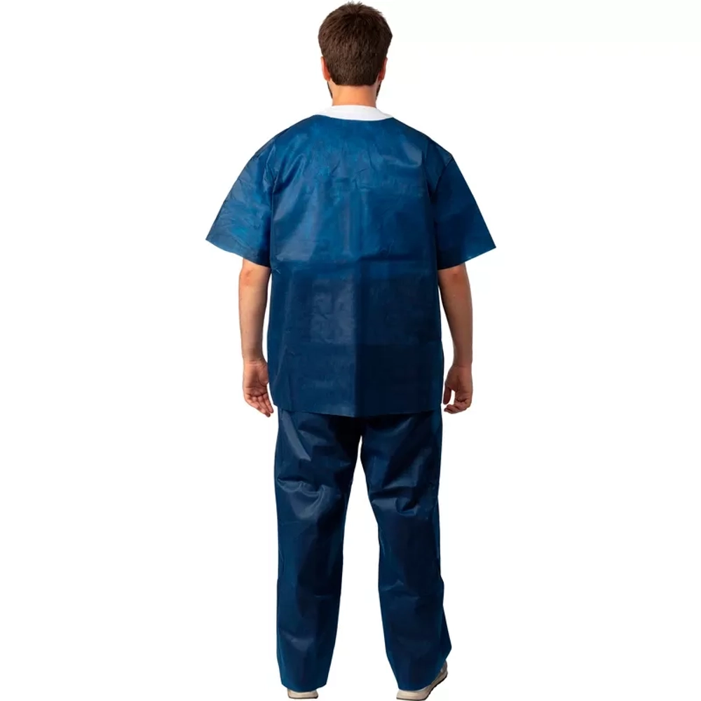 Комплект одежды хирургический (куртка+брюки) размер 52-54 плотность 42 нестерильный синий