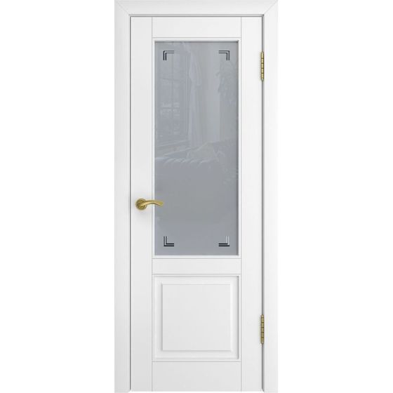 Дверь эмаль Luxor L-5 белая остеклённая